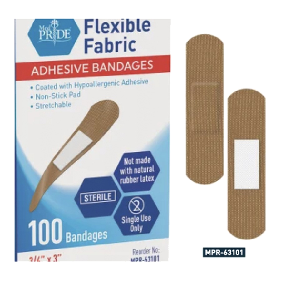 Adhesive Bandage - Fabric 3/4" x 3", Sterile