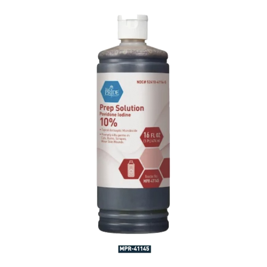 Povidone Iodine Prep Solution - 16 oz.