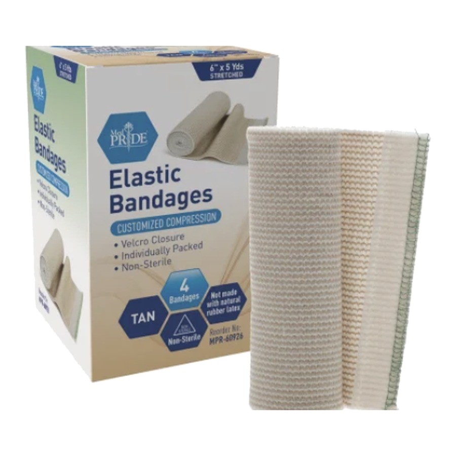 Elastic Bandages - Velcro - 6" - Green